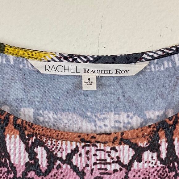 Rachel Roy | Snake Print Fit Flare Dress - Picture 7 of 7